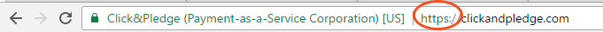 This is a secured URL, using https:// protocol.