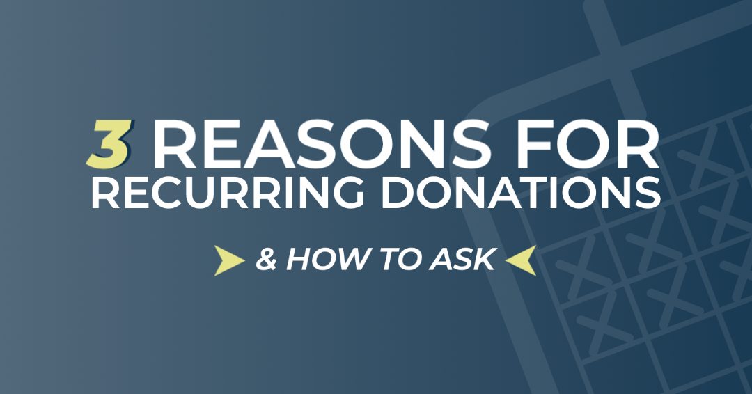 How to ask for recurring donations